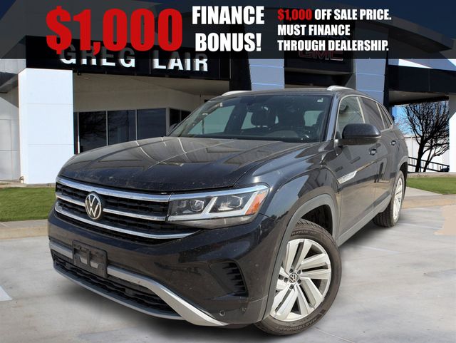 Deep Black 2021 Volkswagen Atlas Cross Sport SUV / Crossover Front-Wheel Drive 8-Speed Automatic