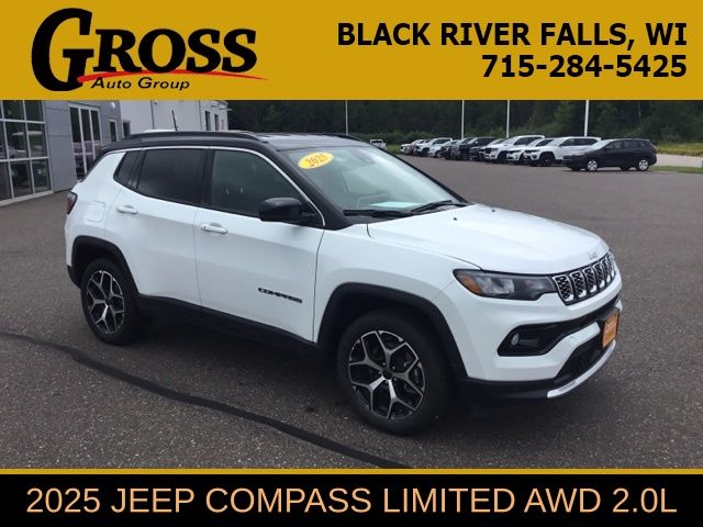 Bright White Clearcoat 2025 Jeep Compass SUV / Crossover Four-Wheel Drive 8-Speed Automatic