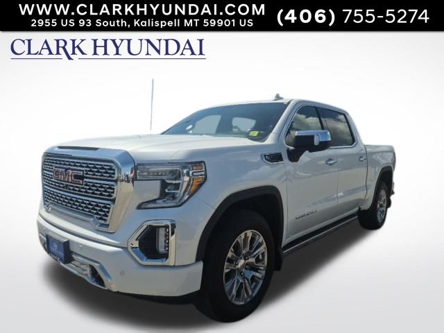 White 2019 GMC Sierra 1500 Denali Crew Cab 4WD Pickup Truck Four-Wheel Drive 8-Speed Automatic
