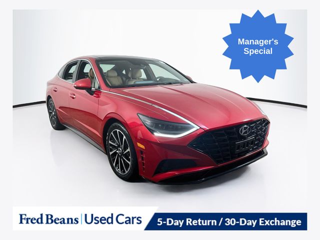 Calypso Red 2021 Hyundai Sonata Sedan Front-Wheel Drive 8-Speed Automatic Overdrive