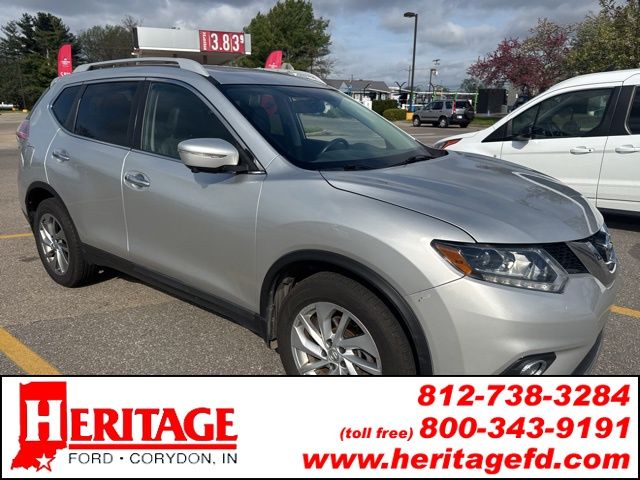 Brilliant Silver 2014 Nissan Rogue SL AWD SUV / Crossover All-Wheel Drive Continuously Variable Transmission