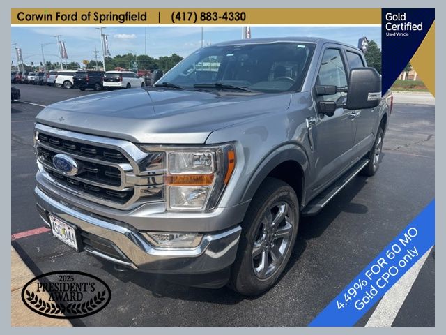 Iconic Silver Metallic 2023 Ford F-150 XLT SuperCrew 4WD Pickup Truck Four-Wheel Drive Automatic