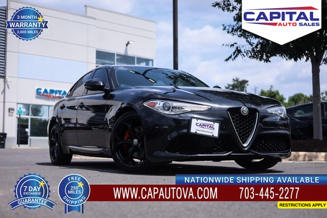 Vulcano Black Metallic 2018 Alfa Romeo Giulia Ti Sport AWD Sedan All-Wheel Drive 8-Speed Automatic