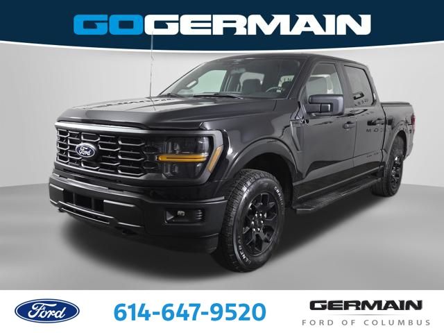 Agate Black Metallic 2024 Ford F-150 STX SuperCrew 4WD Pickup Truck Four-Wheel Drive Automatic