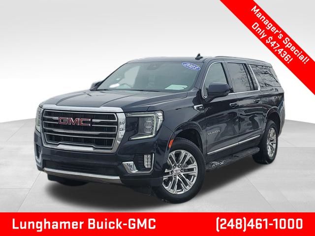 Midnight Blue Metallic 2023 GMC Yukon XL SLT 4WD SUV / Crossover Four-Wheel Drive