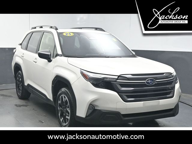 Crystal White Pearl 2025 Subaru Forester SUV / Crossover All-Wheel Drive Continuously Variable Transmission