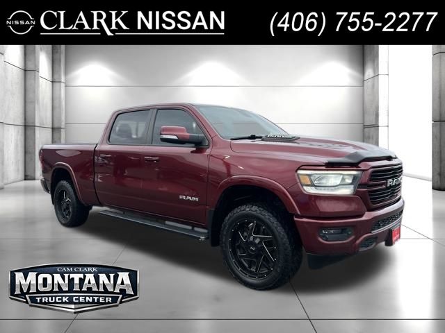 Delmonico Red Pearlcoat 2019 RAM 1500 Laramie Crew Cab 4WD Pickup Truck Four-Wheel Drive 8-Speed Automatic