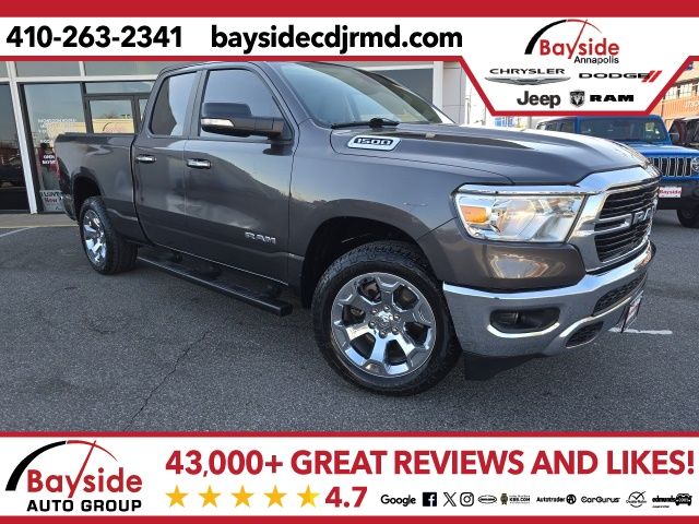 Gray (Granite Crystal Metallic Clearcoat) 2020 RAM 1500 Big Horn Quad Cab 4WD Pickup Truck Four-Wheel Drive 8-Speed Automatic