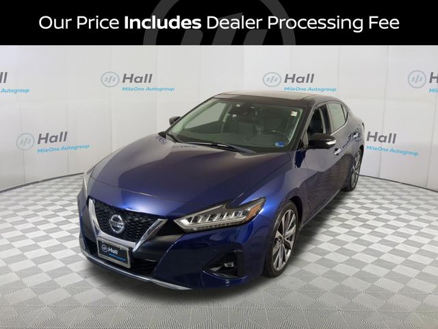 Deep Blue Pearl 2020 Nissan Maxima Sedan Front-Wheel Drive Continuously Variable Transmission