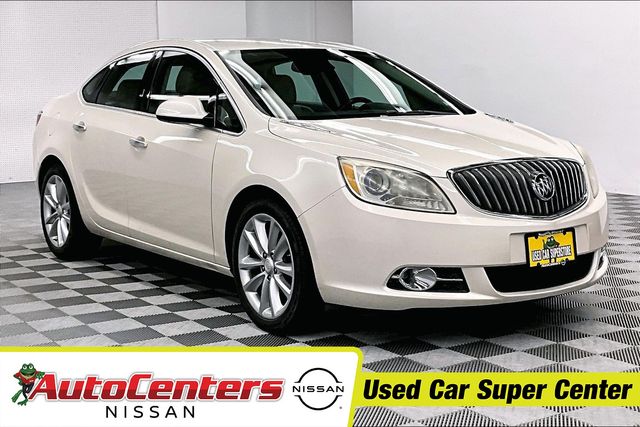 White Diamond Clearcoat 2014 Buick Verano Leather FWD Sedan Front-Wheel Drive 6-Speed Automatic Overdrive
