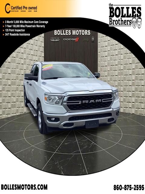 Bright White Clearcoat 2023 RAM 1500 Big Horn Quad Cab 4WD Pickup Truck Four-Wheel Drive 8-Speed Automatic
