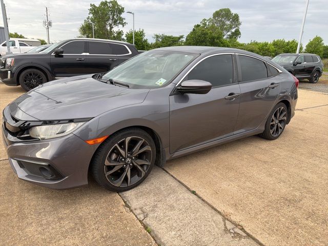 Gray 2020 Honda Civic Sport Sedan FWD Sedan Front-Wheel Drive Continuously Variable Transmission