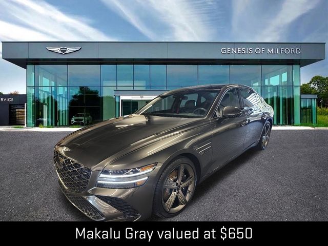 Makalu Gray 2025 Genesis G80 Sedan All-Wheel Drive 8-Speed Automatic