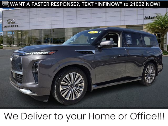Anthracite Gray 2025 INFINITI QX80 Luxe RWD SUV / Crossover Rear-Wheel Drive 9-Speed Automatic