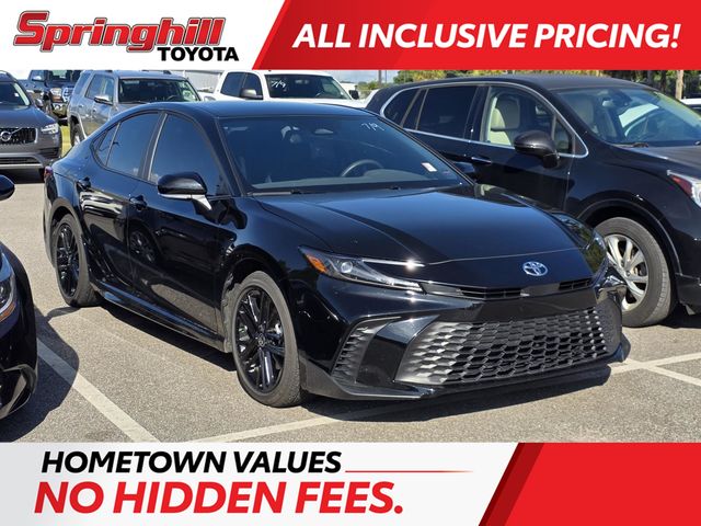 Midnight Black Metallic 2025 Toyota Camry Sedan Front-Wheel Drive Continuously Variable Transmission