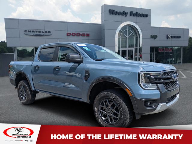 Blue (Azure Gray Metallic) 2024 Ford Ranger Pickup Truck Four-Wheel Drive Automatic