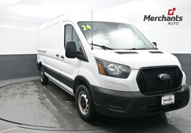 Oxford White 2024 Ford Transit Cargo 250 Medium Roof LB RWD Van Rear-Wheel Drive
