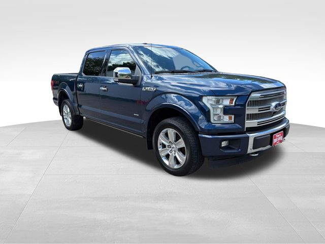 Blue 2017 Ford F-150 Pickup Truck Four-Wheel Drive Automatic