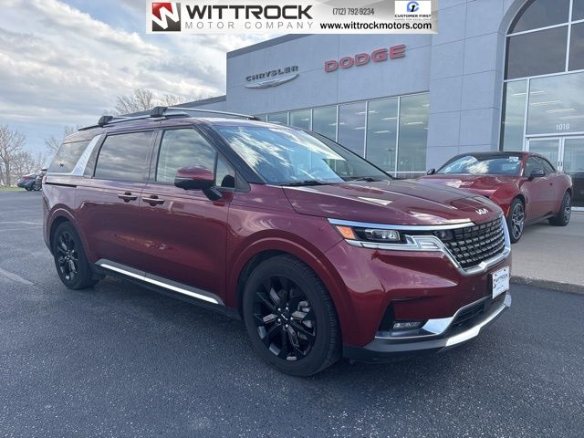 Flare Red 2022 Kia Carnival SX Prestige FWD Minivan Front-Wheel Drive 8-Speed Automatic