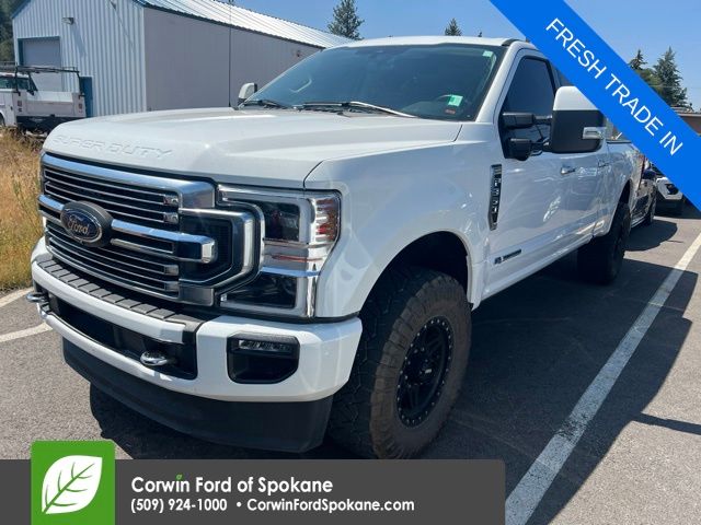 Star White Metallic Tri-Coat 2021 Ford F-350 Super Duty Pickup Truck Four-Wheel Drive Automatic