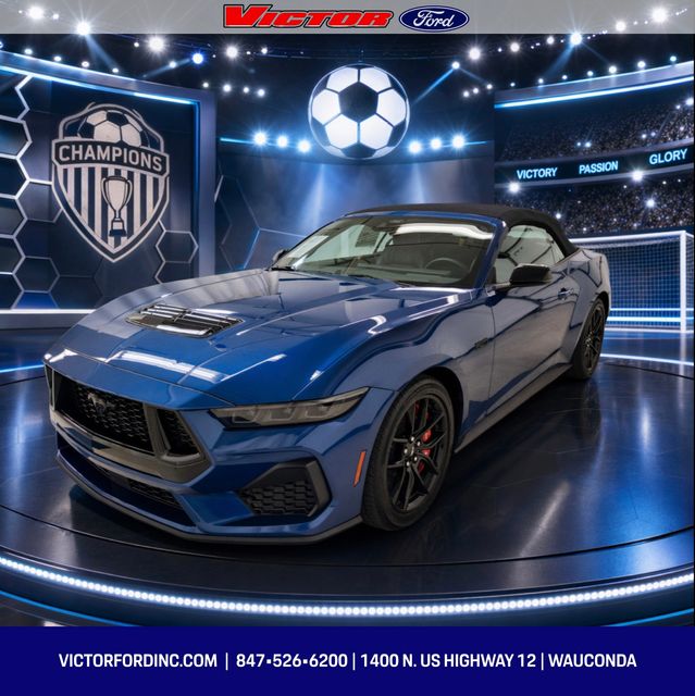 Atlas Blue Metallic 2024 Ford Mustang Convertible Rear-Wheel Drive 6-Speed Manual