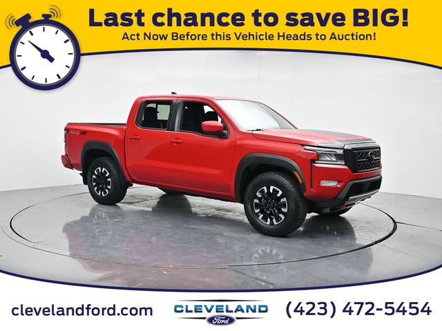 Red Alert 2023 Nissan Frontier PRO-4X Crew Cab 4WD Pickup Truck Four-Wheel Drive 9-Speed Automatic