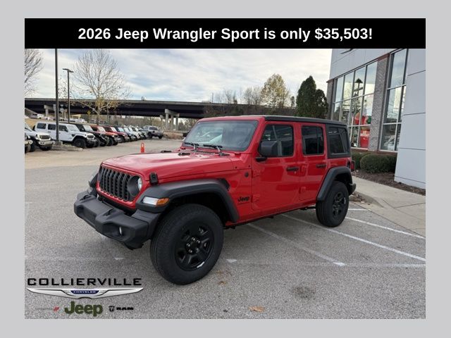 Firecracker Red Clearcoat 2026 Jeep Wrangler SUV / Crossover Four-Wheel Drive 8-Speed Automatic