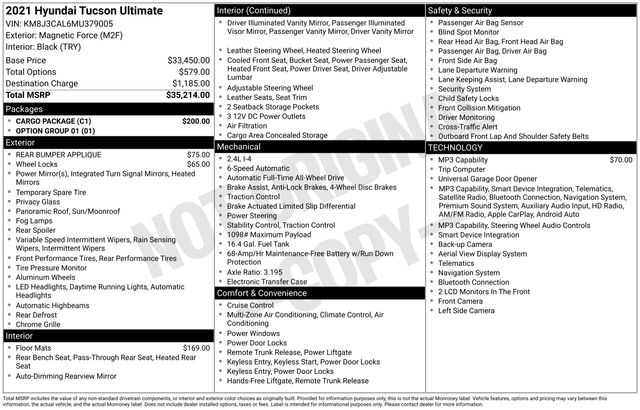 2021 Hyundai Tucson Ultimate AWD