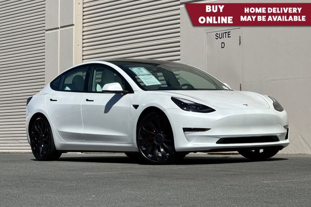 Pearl White Multi-Coat 2023 Tesla Model 3 Sedan All-Wheel Drive 1-Speed Automatic
