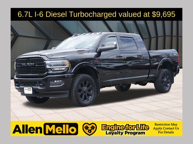 Diamond Black Crystal Pearlcoat 2022 RAM 2500 Laramie Mega Cab 4WD Pickup Truck Four-Wheel Drive 6-Speed Automatic