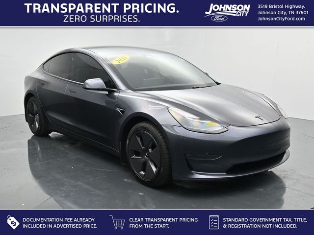 Midnight Silver Metallic 2021 Tesla Model 3 Sedan All-Wheel Drive 1-Speed Automatic