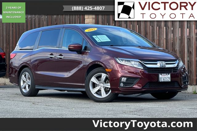 Red (Deep Scarlet Pearl) 2019 Honda Odyssey EX-L FWD Minivan Front-Wheel Drive 9-Speed Automatic