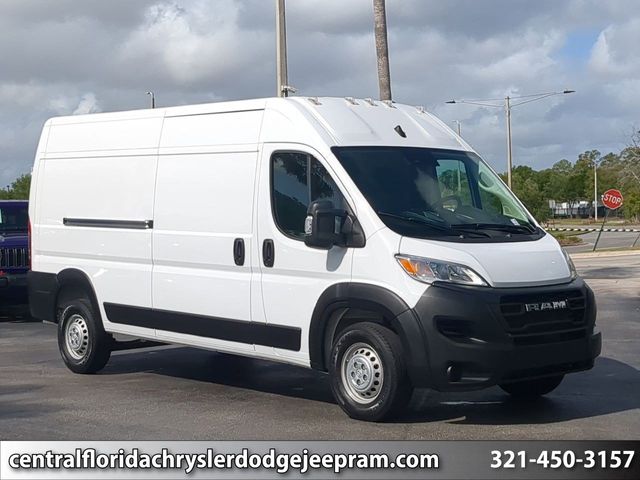 Bright White Clearcoat 2024 RAM ProMaster 2500 Tradesman 159 High Roof Cargo Van FWD w/ Passenger Seat Van Front-Wheel Drive 9-Speed Automatic