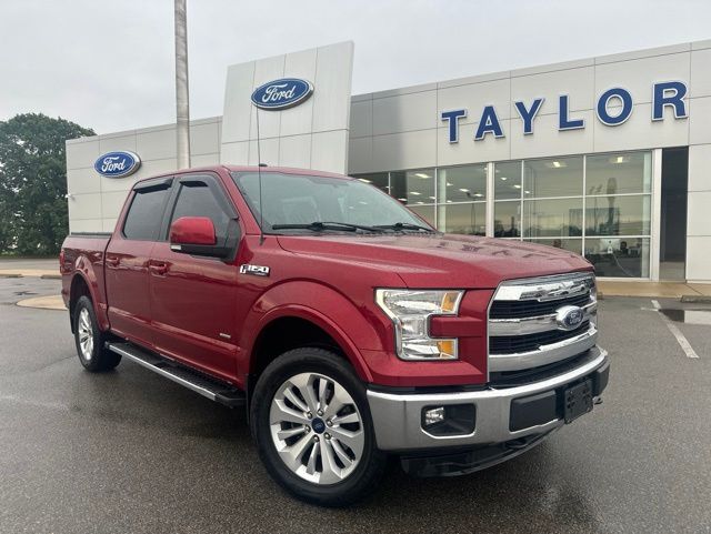 Ruby Red Metallic 2015 Ford F-150 Lariat SuperCrew 4WD Pickup Truck Four-Wheel Drive 6-Speed Automatic