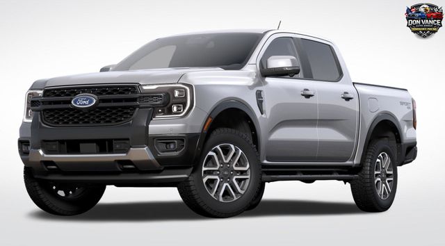 Silver Metallic 2024 Ford Ranger Pickup Truck Four-Wheel Drive Automatic