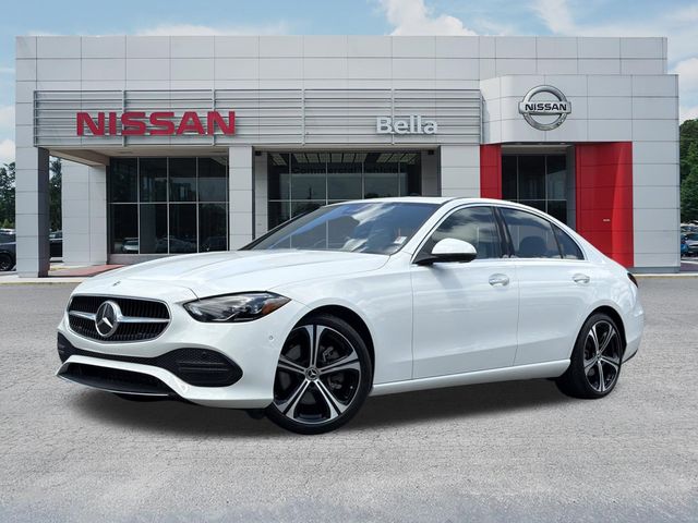 MANUFAKTUR Moonlight White Metallic 2025 Mercedes-Benz C-Class Sedan Rear-Wheel Drive 9-Speed Automatic