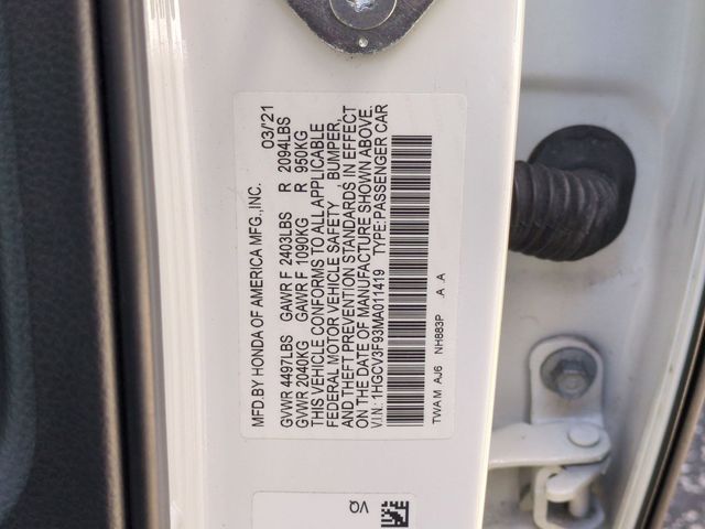 Used 2021 Honda Accord Hybrid Touring 4D Sedan