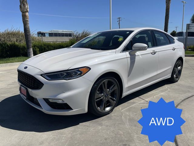White Platinum Clearcoat Metallic 2019 Ford Fusion Sedan All-Wheel Drive 6-Speed Automatic