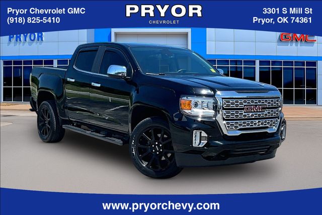 Onyx Black 2022 GMC Canyon Denali Crew Cab 4WD Pickup Truck Four-Wheel Drive 8-Speed Automatic