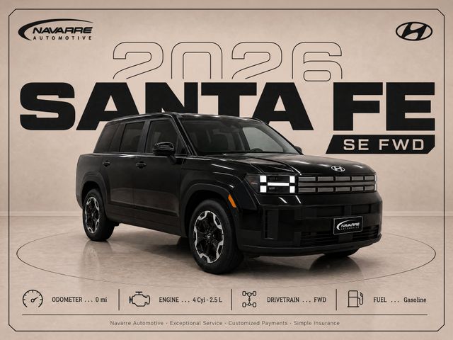 Phantom Black 2026 Hyundai Santa Fe SUV / Crossover Front-Wheel Drive 8-Speed Automatic