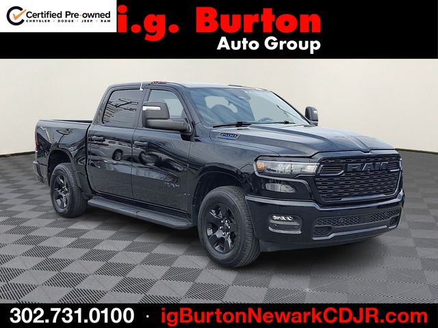 Diamond Black 2025 RAM 1500 Tradesman Crew Cab 4WD Pickup Truck Four-Wheel Drive 8-Speed Automatic