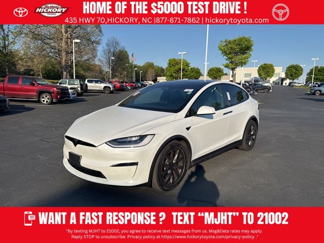 Pearl White Multi-Coat 2022 Tesla Model X Plaid AWD SUV / Crossover All-Wheel Drive 1-Speed Automatic