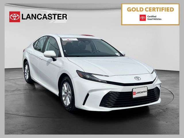 White 2025 Toyota Camry LE FWD Sedan Front-Wheel Drive Continuously Variable Transmission