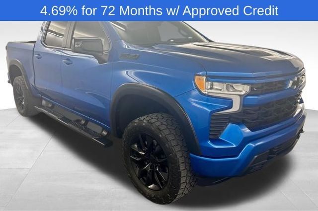 Glacier Blue Metallic 2022 Chevrolet Silverado 1500 RST Crew Cab 4WD Pickup Truck Four-Wheel Drive Automatic