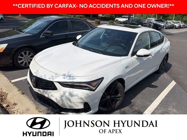 Platinum White Pearl 2025 Acura Integra FWD with Technology and A-SPEC Package Sedan Front-Wheel Drive Continuously Variable Transmission