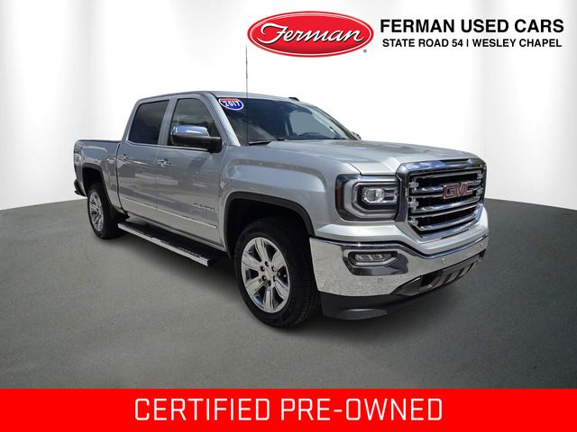 Quicksilver Metallic 2017 GMC Sierra 1500 SLT Crew Cab Pickup Truck 4X2 8-Speed Automatic Overdrive