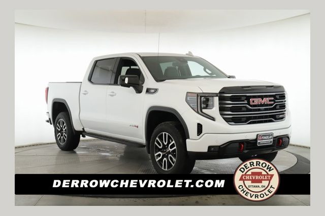 Summit White 2025 GMC Sierra 1500 AT4 Crew Cab 4WD Pickup Truck Four-Wheel Drive Automatic