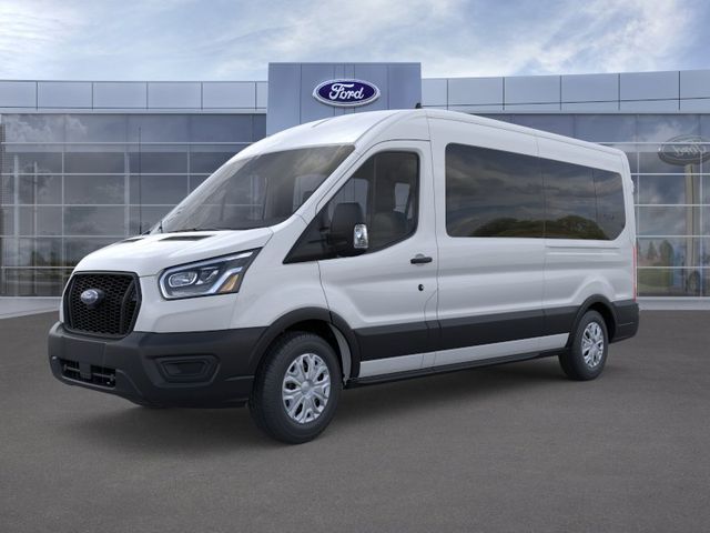Oxford White 2025 Ford Transit Passenger 350 XL Medium Roof LB RWD Van Rear-Wheel Drive