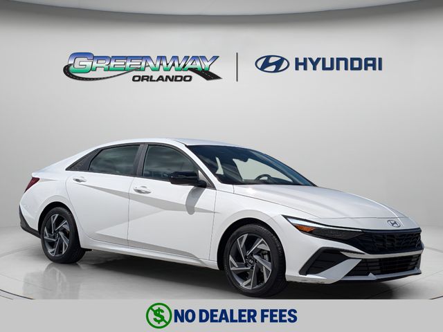 Serenity White 2025 Hyundai Elantra Sedan Front-Wheel Drive Continuously Variable Transmission