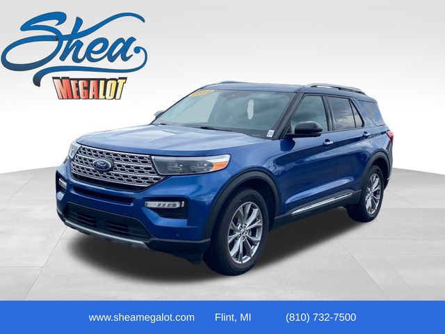 Blue 2022 Ford Explorer Limited AWD SUV / Crossover All-Wheel Drive Automatic